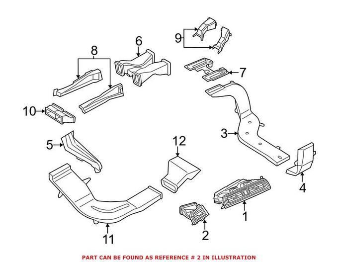 BMW Dashboard Air Vent = Driver Side Outer 64229166883